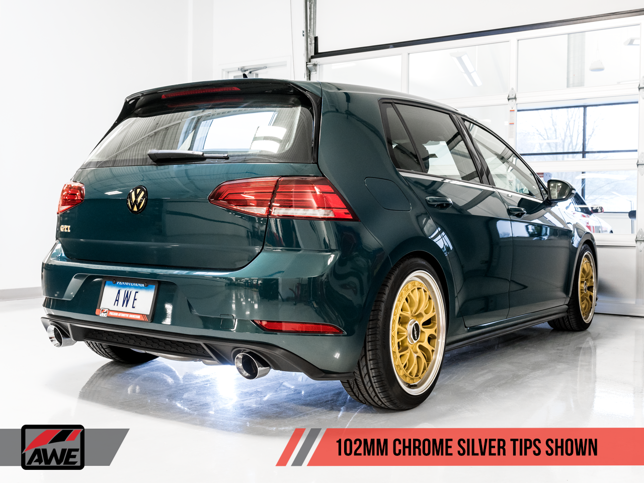 AWE Tuning Track Edition Exhaust w/Chrome Silver Tips 102mm - 2015-2019 Volkswagen MK7.5 GTI - STREETUNED