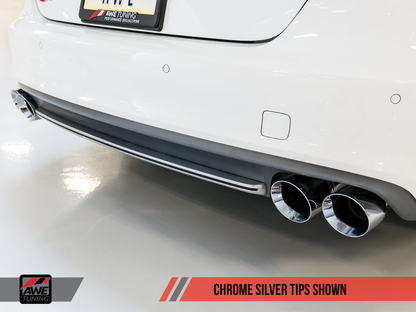 AWE Tuning Touring Edition Exhaust With Polished Silver Tips - 2013-2018 Audi C7 / C7.5 S7 4.0T - STREETUNED