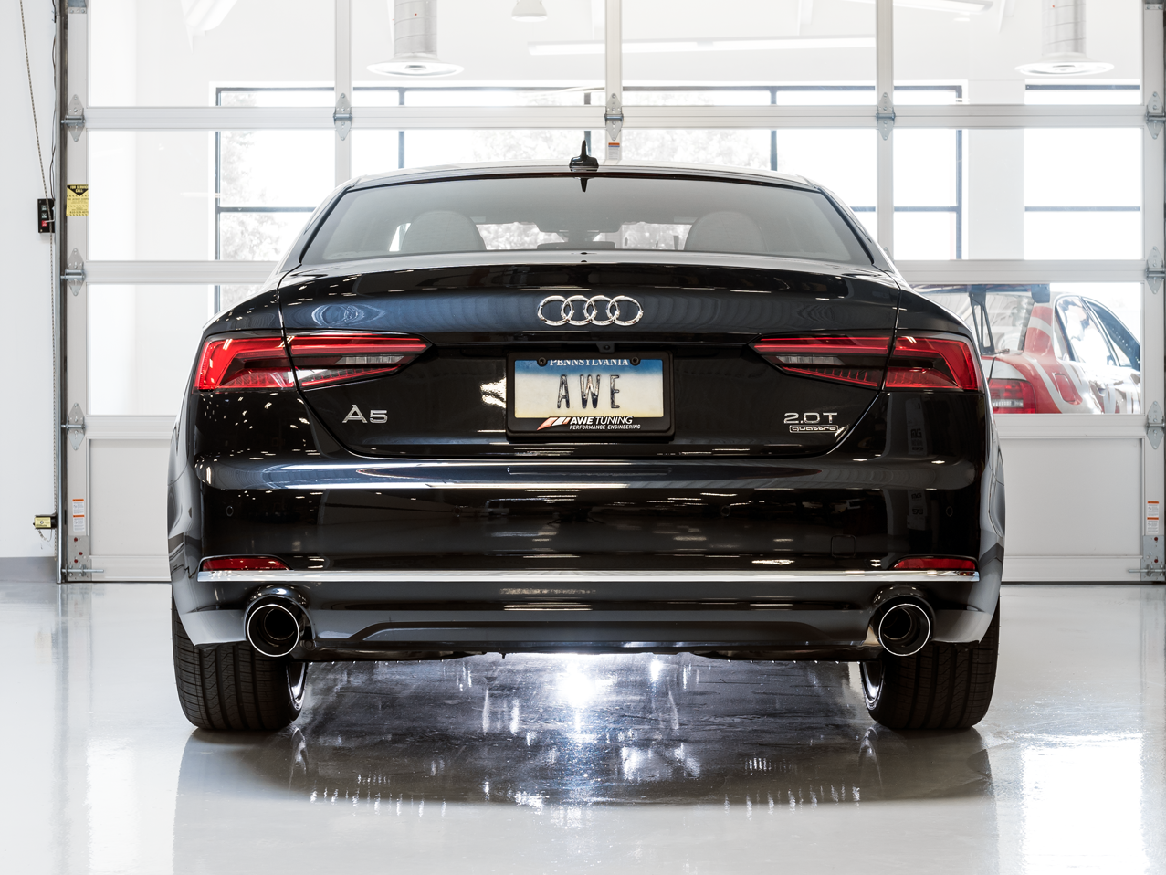 AWE Tuning Touring Edition Exhaust Dual Outlet With Chrome Silver Tips (Includes DP) - 2018-2019 Audi B9 A5 - STREETUNED