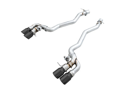 AWE Tuning Switchpath Axleback Exhaust With Diamond Black Tips - 2018-2023 F90 BMW M5 - STREETUNED