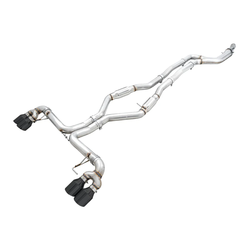 AWE Tuning Track Edition Exhaust With Quad Diamond Black Tips - 2019-2024 BMW M340i/M440i (G20) - STREETUNED