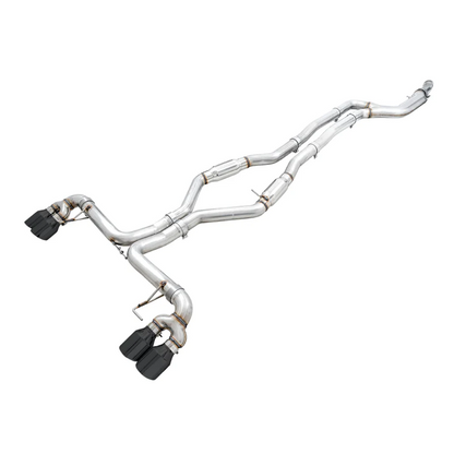 AWE Tuning Track Edition Exhaust With Quad Diamond Black Tips - 2019-2024 BMW M340i/M440i (G20) - STREETUNED