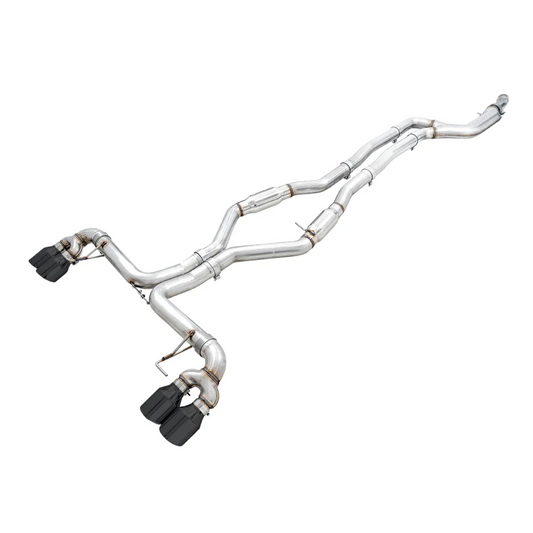 AWE Tuning Track Edition Exhaust With Quad Diamond Black Tips - 2019-2024 BMW M340i/M440i (G20) - STREETUNED