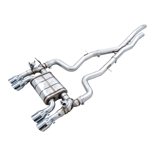 AWE Tuning SwitchPath Catback Exhaust With Chrome Silver Tips For BMW 2015-2020 F8X M3/M4 - STREETUNED