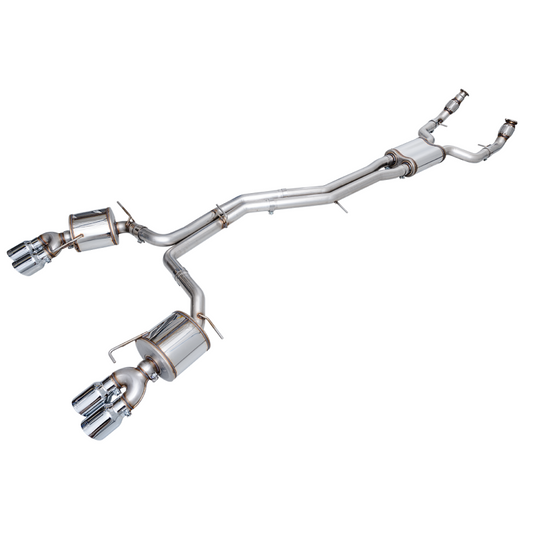 AWE Tuning 19-23 Audi C8 S6/S7 2.9T V6 AWD Touring Edition Exhaust - Chrome Silver Tips - STREETUNED