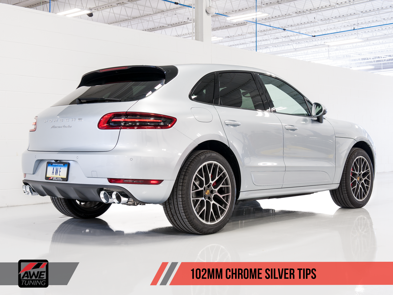 AWE Tuning Track Edition Exhaust System with Chrome Silver 102mm Tips - Porsche Macan S/GTS/Turbo - STREETUNED