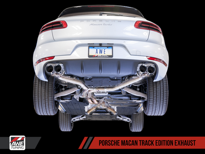 AWE Tuning Track Edition Exhaust System with Chrome Silver 102mm Tips - Porsche Macan S/GTS/Turbo - STREETUNED