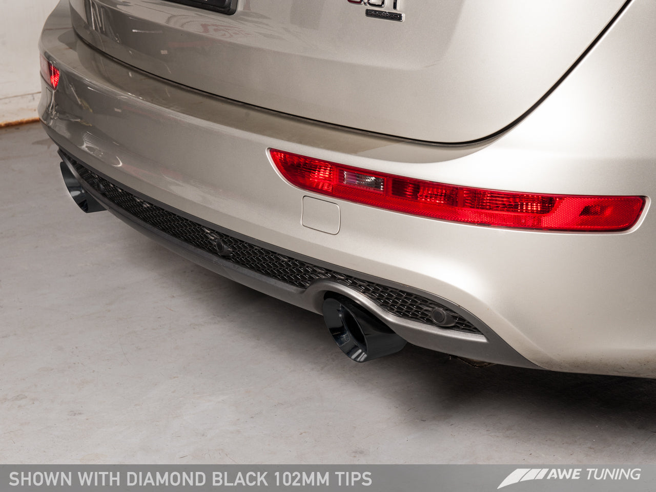 AWE Tuning Touring Edition Exhaust Dual Outlet Black Diamond Tips - 2013-2017 Audi 8R Q5 3.0T - STREETUNED