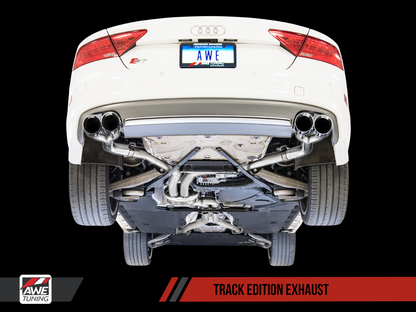 AWE Tuning Track Edition Exhaust With Polished Silver Tips - 2013-2018 Audi C7 / C7.5 S7 4.0T - STREETUNED