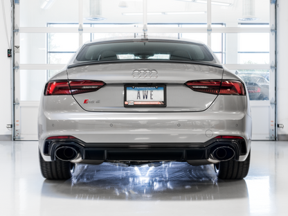 AWE Tuning Touring Edition Exhaust w/ Diamond Black RS Tips - 2018-2019 Audi B9 RS5 - STREETUNED