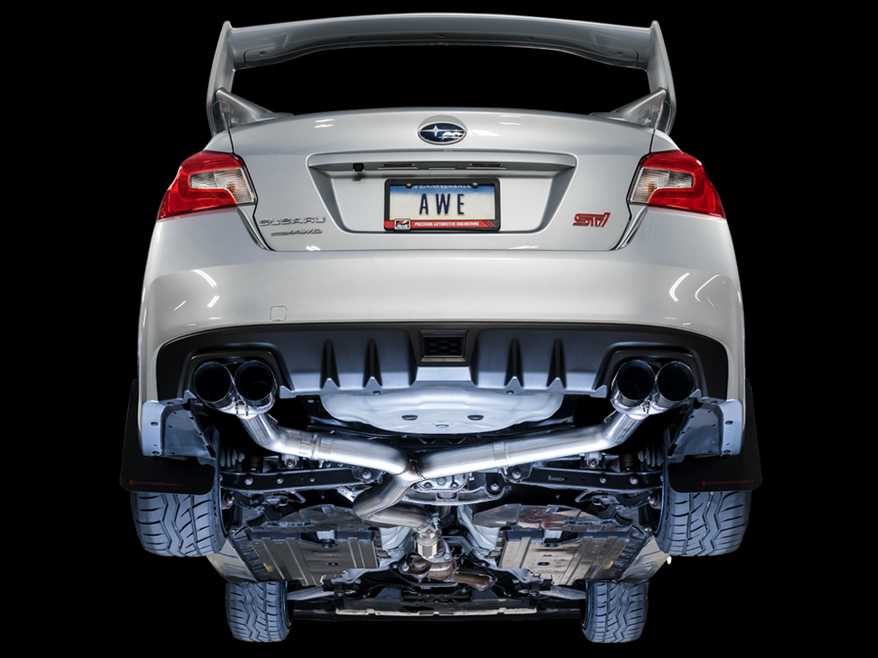 AWE Tuning Track Edition Exhaust with Chrome Silver Tips (102mm) - 2015-2021 Subaru WRX/STI VA/GV Sedan - STREETUNED