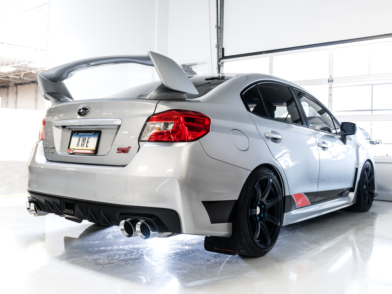 AWE Tuning Track Edition Exhaust with Chrome Silver Tips (102mm) - 2015-2021 Subaru WRX/STI VA/GV Sedan - STREETUNED
